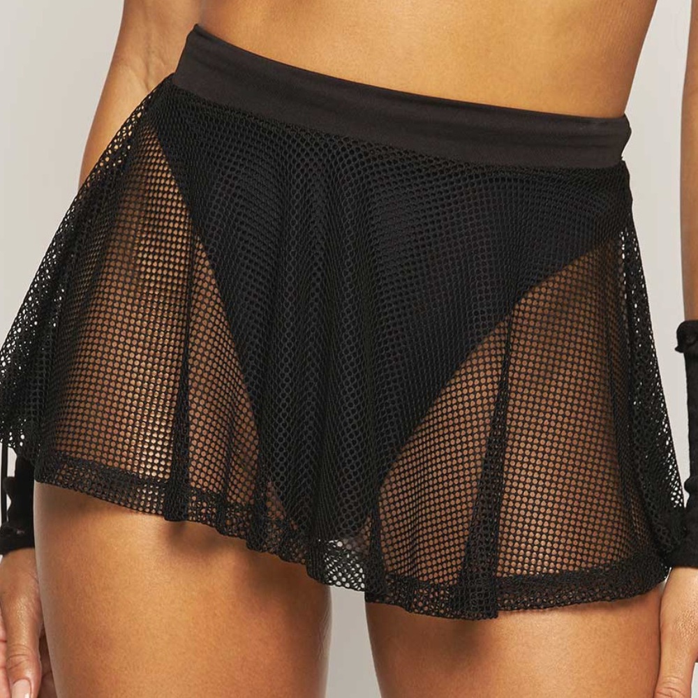 Iheartraves fishnet skirt